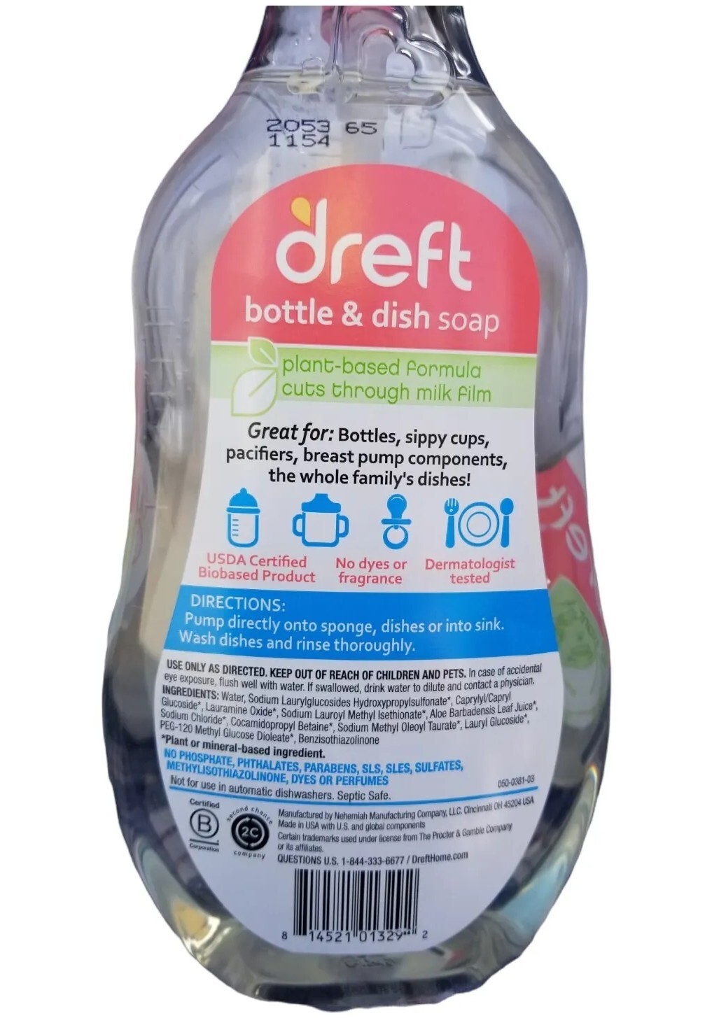 4X Dreft Bottle & Dish Soap – Plant-Based – NEW – 18 Oz Each