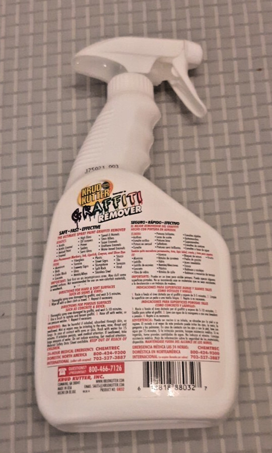 Four (4) bottles KRUD KUTTER GR326 Graffiti Remover, 32-Ounce each, 128 oz total