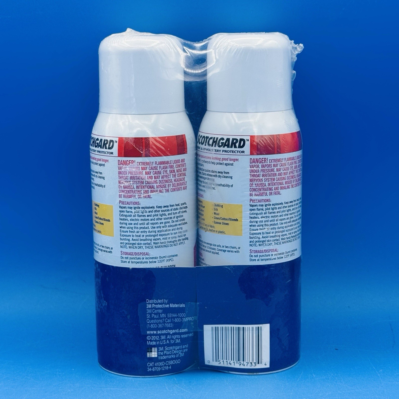 Scotchgard 3M Fabric & Upholstery Protector & Cleaner 2 Pack USA SEALED NEW