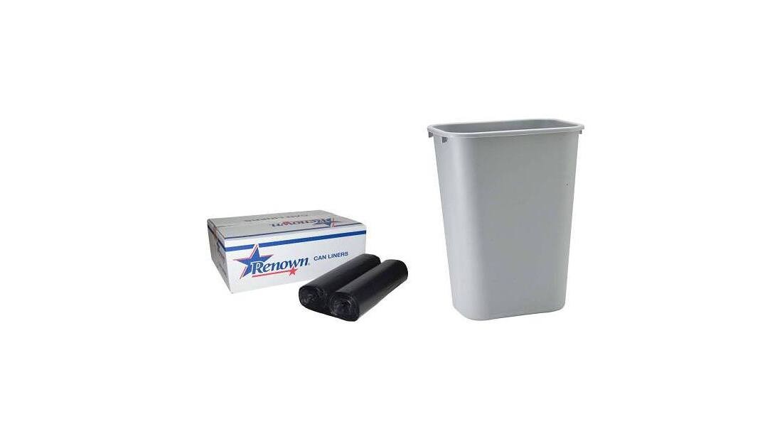 15 Gal. 0.3 mil 24 in. x 32 in. Black Can Liner BLK – pack of 1000