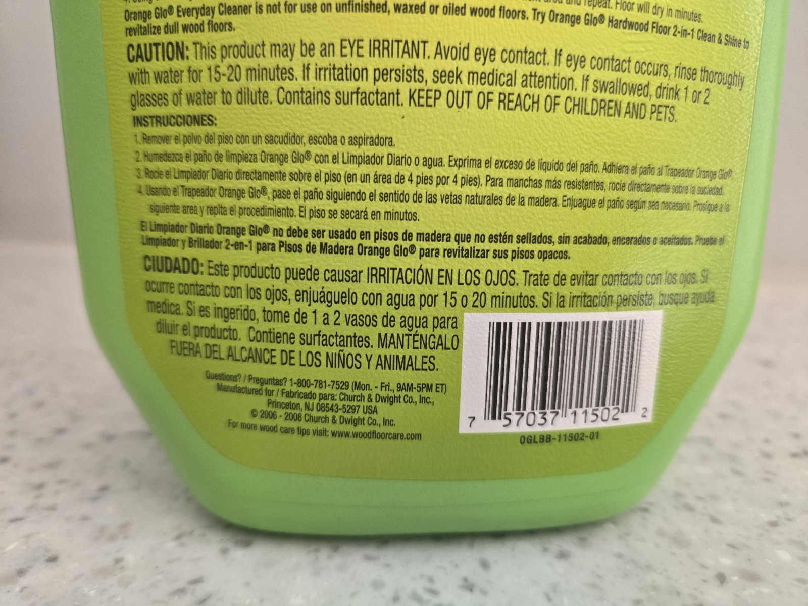 Vtg Orange Glo Hardwood Floor Cleaner HTF 2006 Formula Spray 23.6 oz