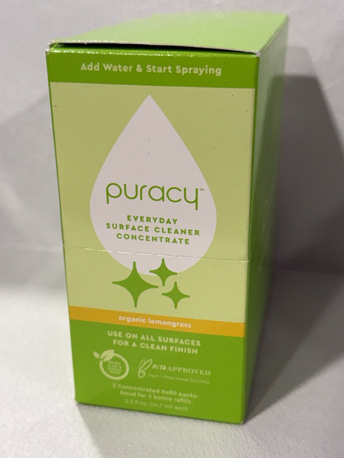 12 Puracy Plant Based Surface Cleaner Concentrated Refill Packets