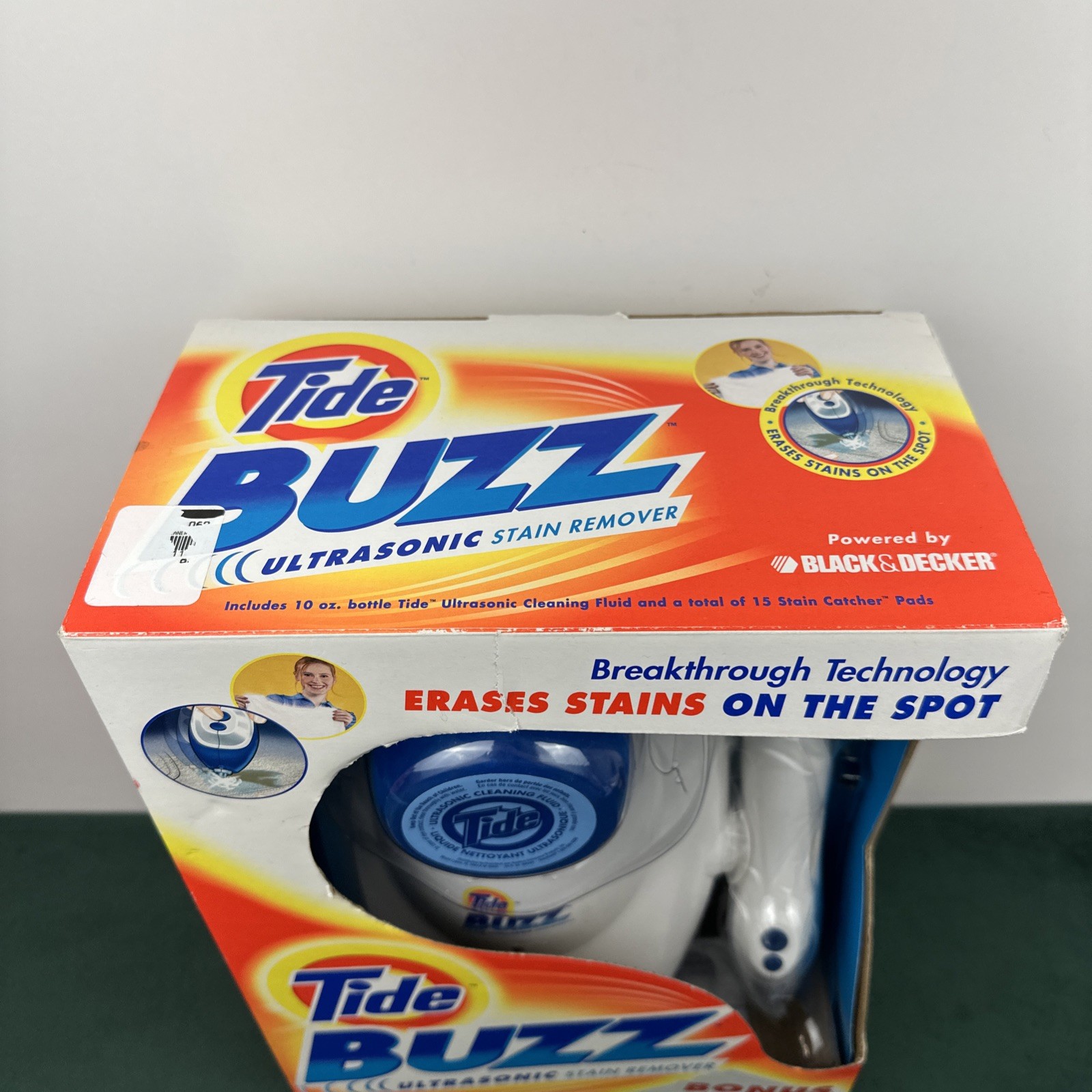 NEW BLACK+DECKER Tide Buzz Ultrasonic Stain Remover +NEW Refill Pack Bottle Pads