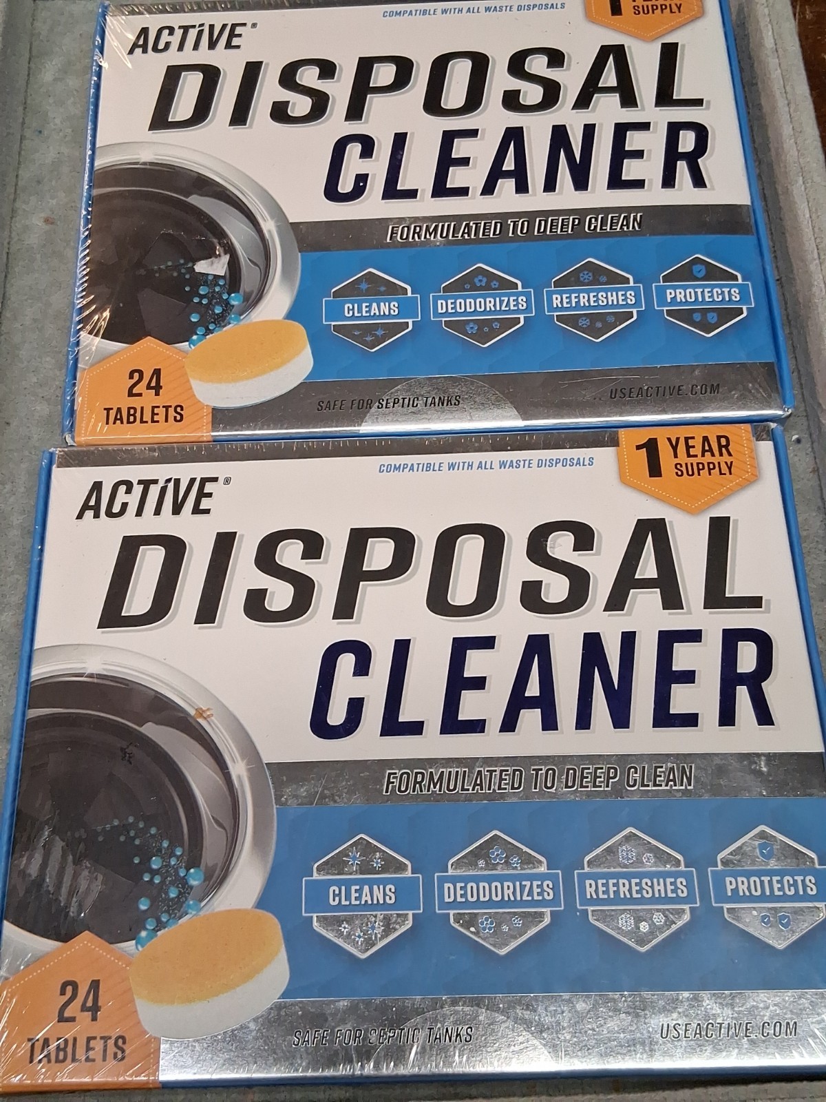 Lot Of 2 ACTIVE Disposal Cleaner Tablets, 24ct (Citrus Scent)