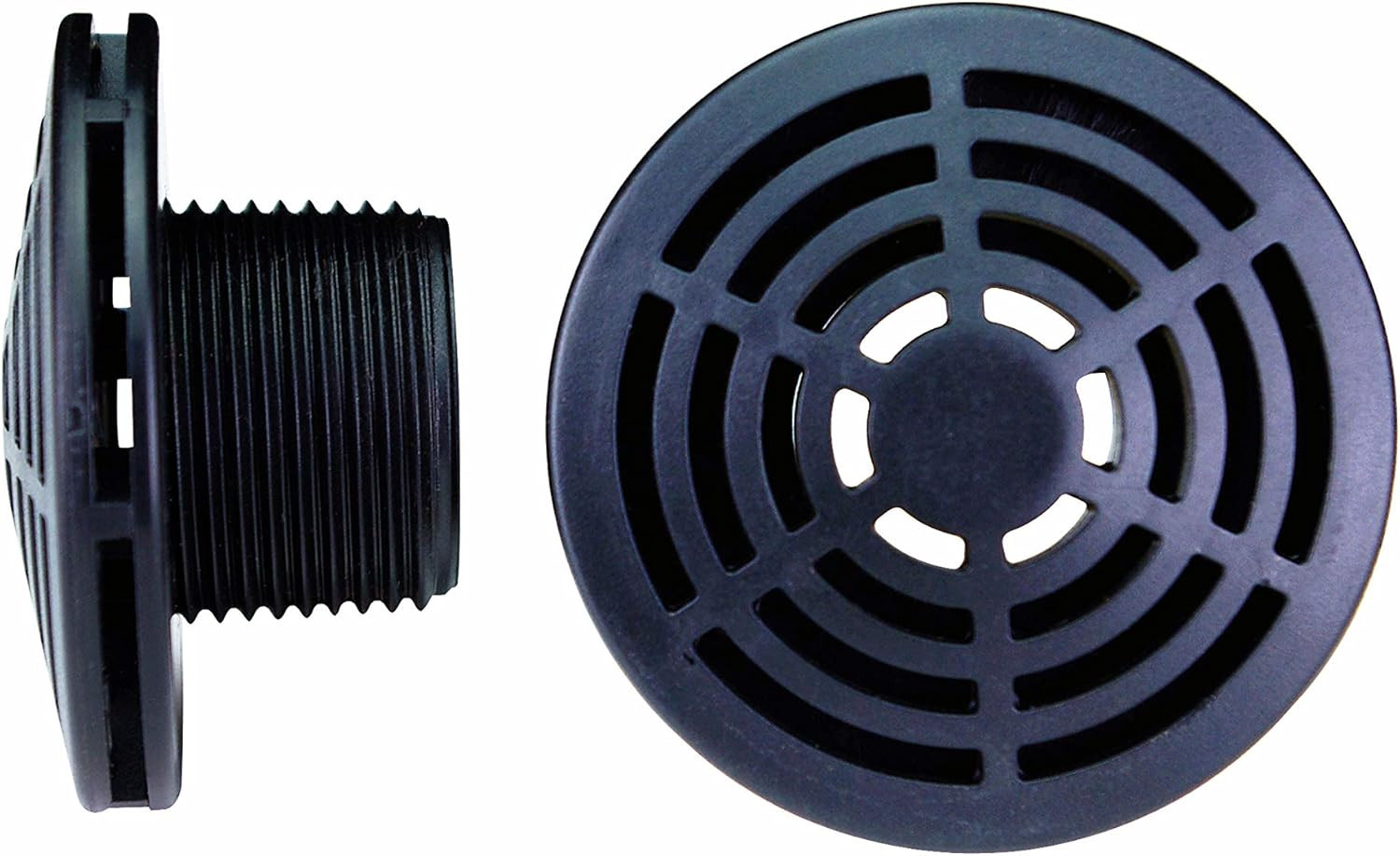 1.5 Inch MPT Threaded Low Profile ABS Strainer for Rain Barrels, Aquariums, Irri