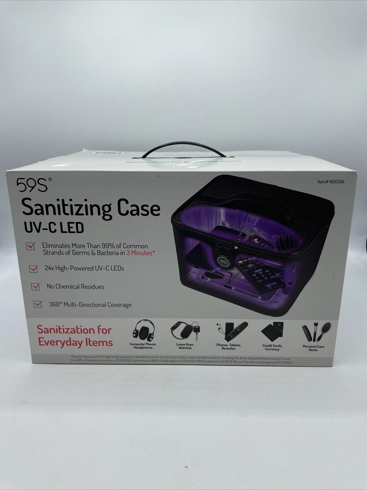 59S UV-C LED Sanitizing Case for Everyday Items 9.5″x7.5″x6″ (1460)