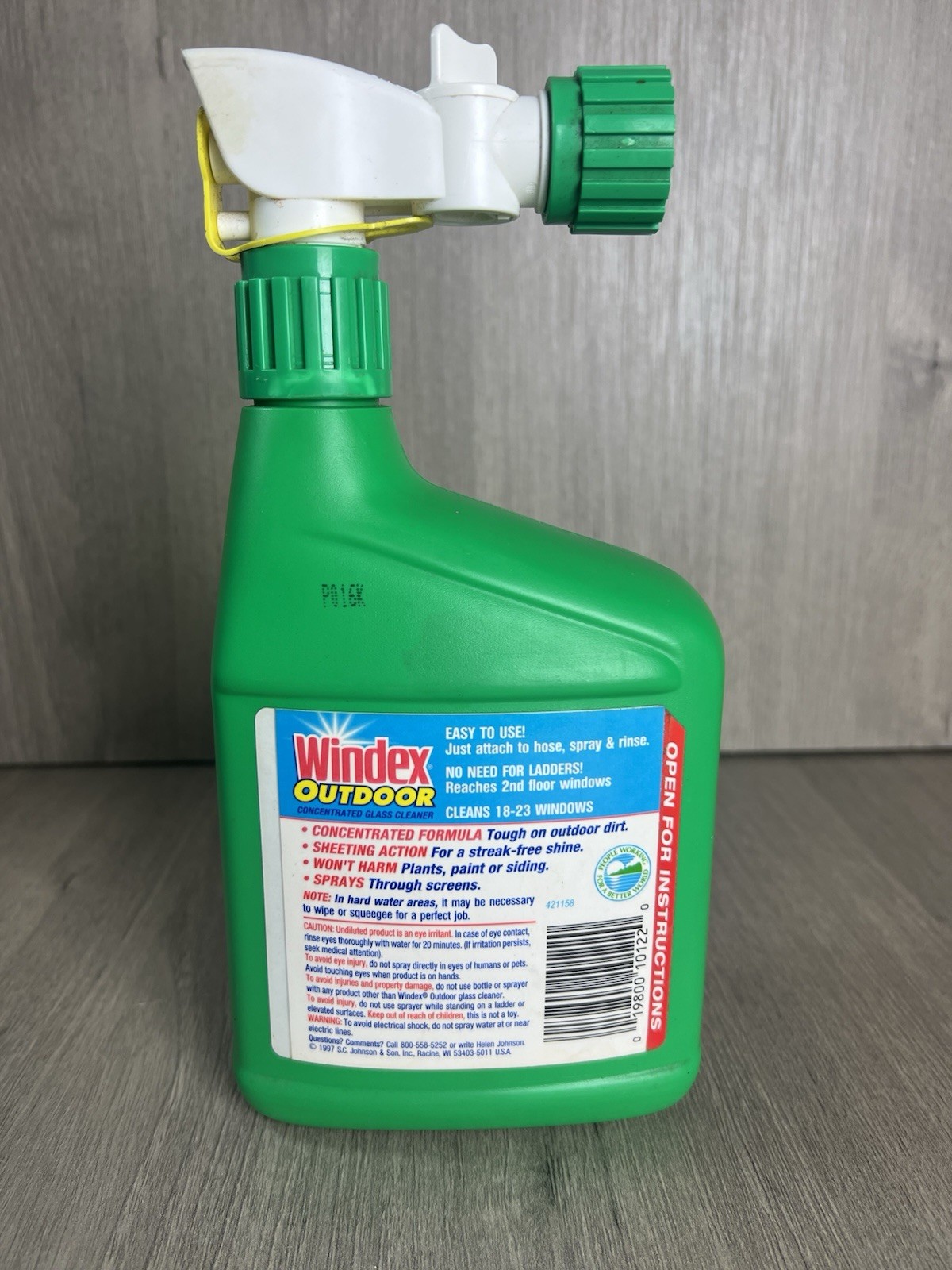 Vintage Windex Outdoor Concentrated Glass Cleaner 32oz NEW OLD STOCK 1997