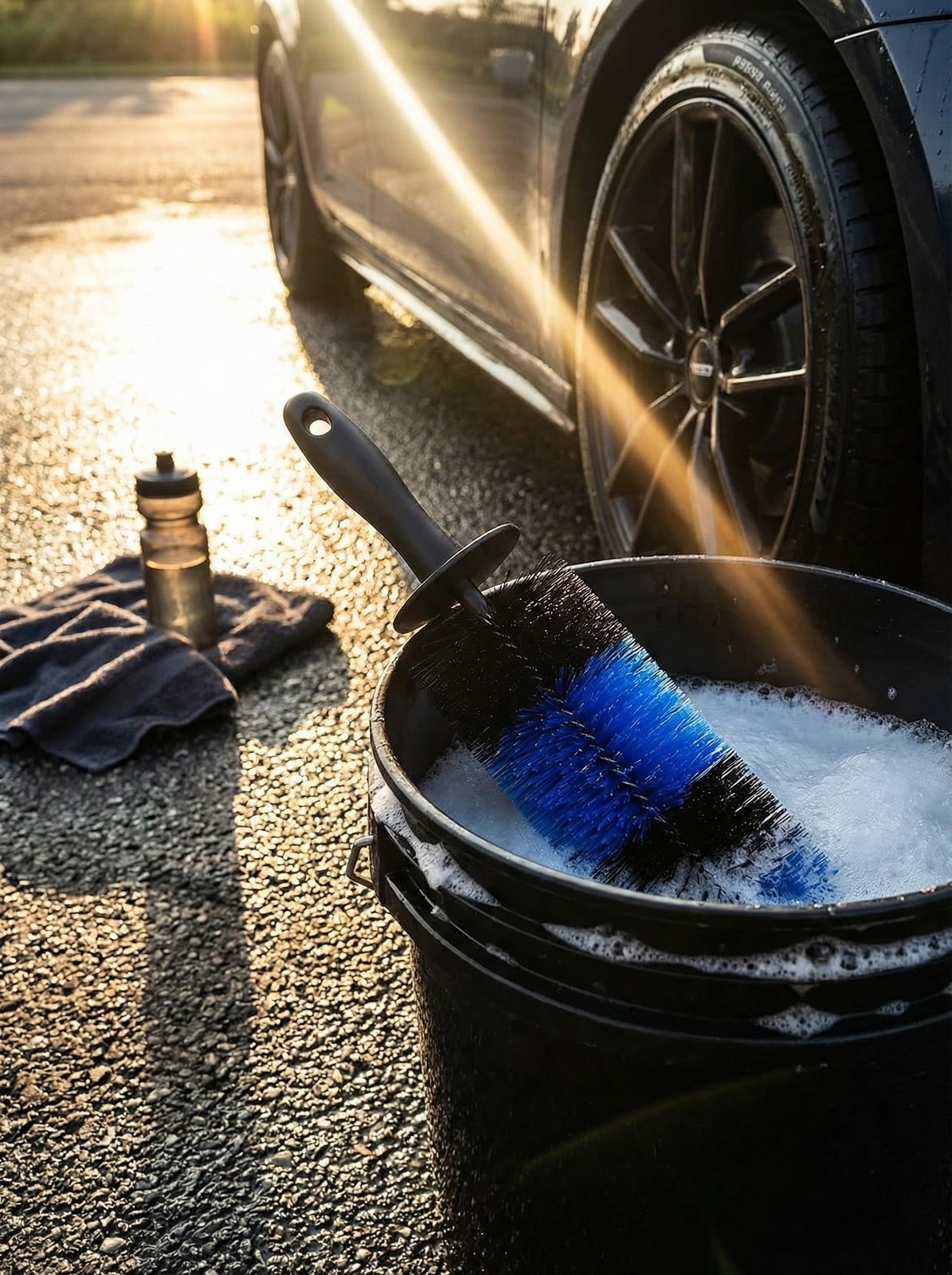 Master Wheel & Tire Brush, Easy Reach Wheel and Rim Detailing Brush Long Soft…