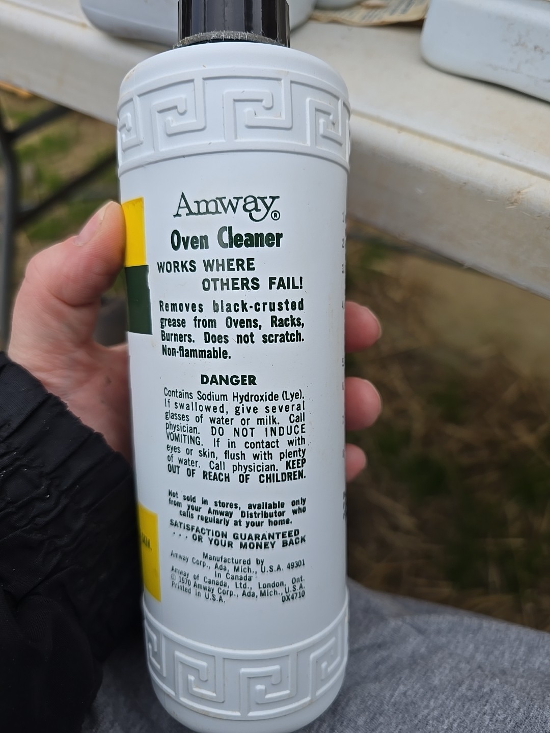 Amway Heavy Duty Oven Cleaner 18 Oz NOS 1970 Rare HTF Use On Enamled Ovens Only