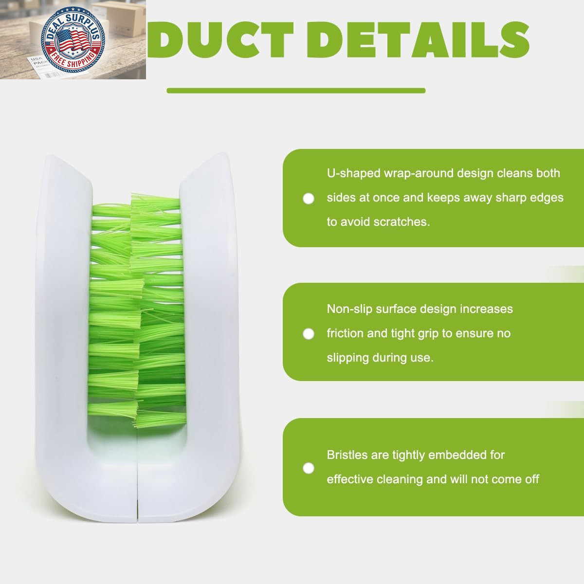 Car Seat Belt Cleaning Brush, Double Sided U-Shaped Safety Belt Bristle Scrubber