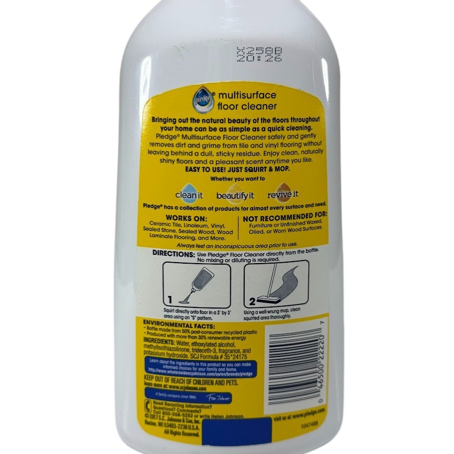Pledge Clean It Multisurface Floor Cleaner Rainshower Squirt & Mop 27oz