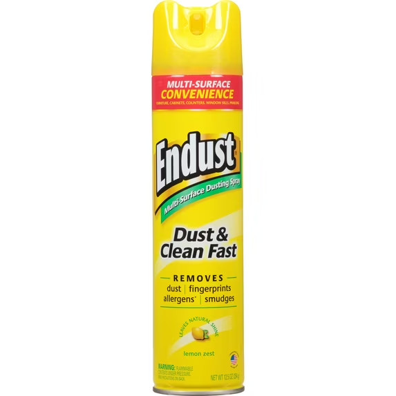Diversey Endust Multi-Surface Dusting and Cleaning Spray, Lemon Zest, 12.5 oz Ae