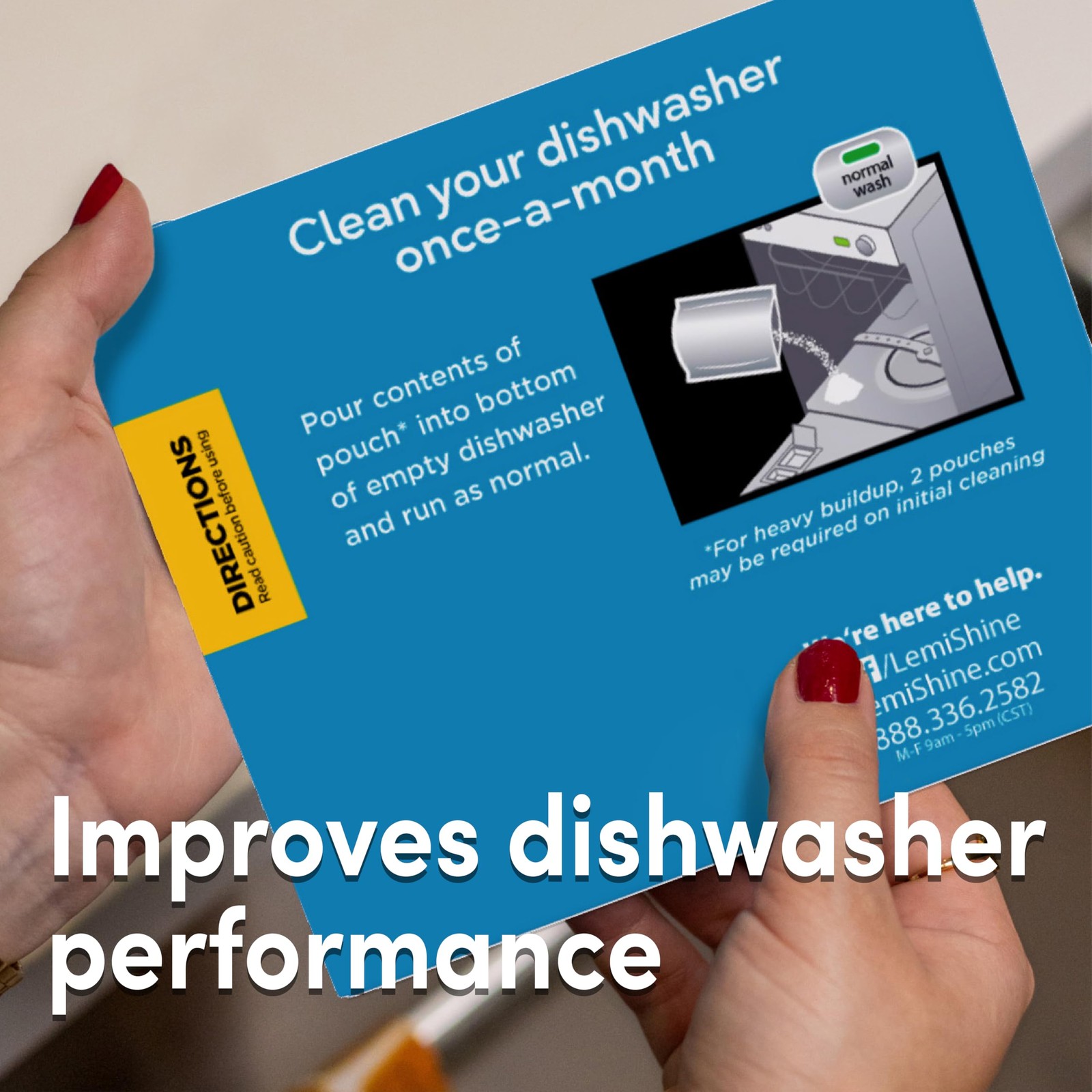 Natural Dishwasher Cleaner – Hard Water Citric Acid Cleaning Powder – Lemon S…