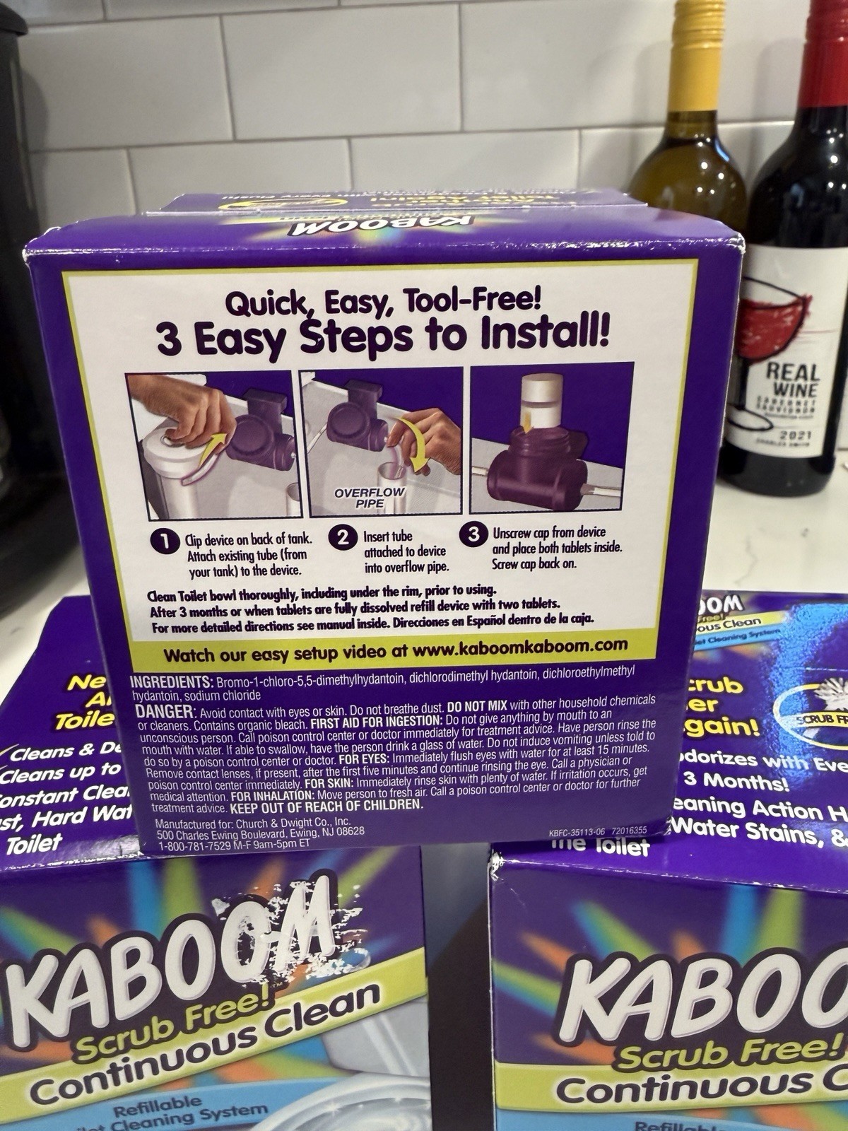 KABOOM Scrub Free Continuous Toilet Cleaning System Automatic Cleaner NEW 3 Box