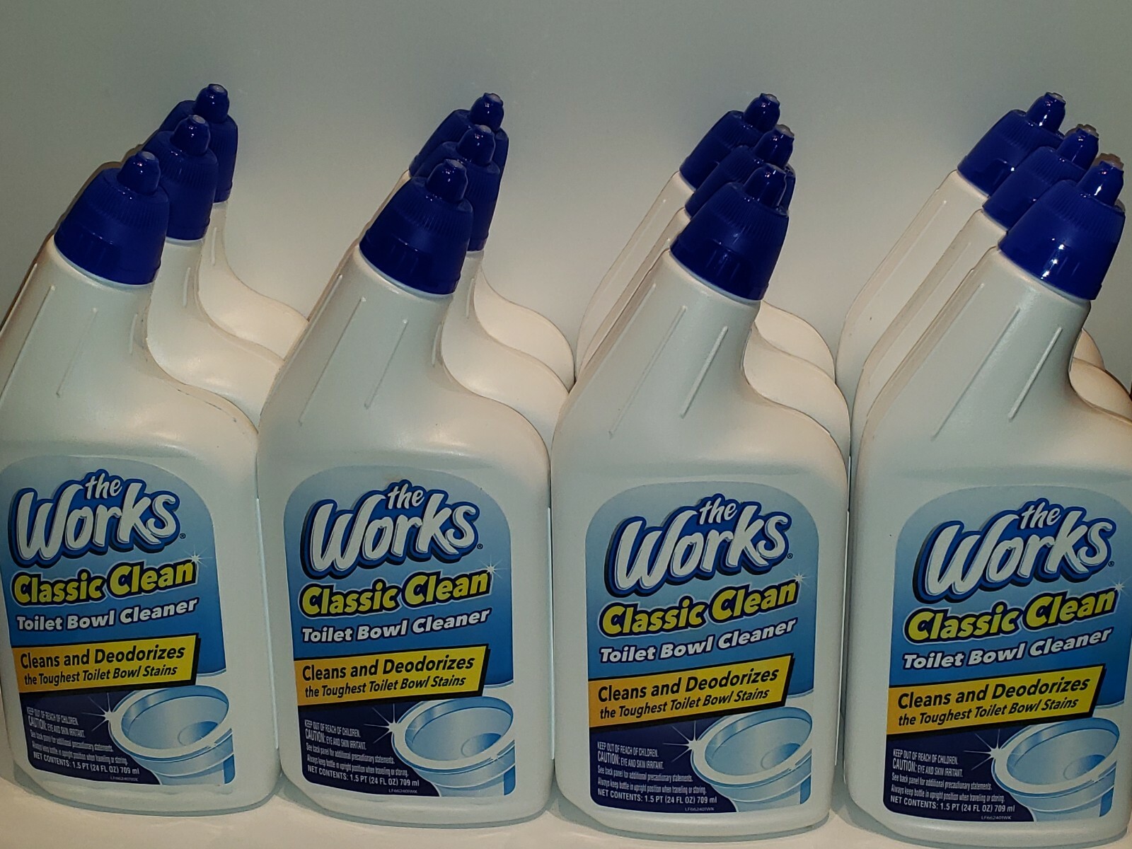 Lot Of 24 Toilet Bowl Cleaner, The Works 24 fl oz x 24 Bottles