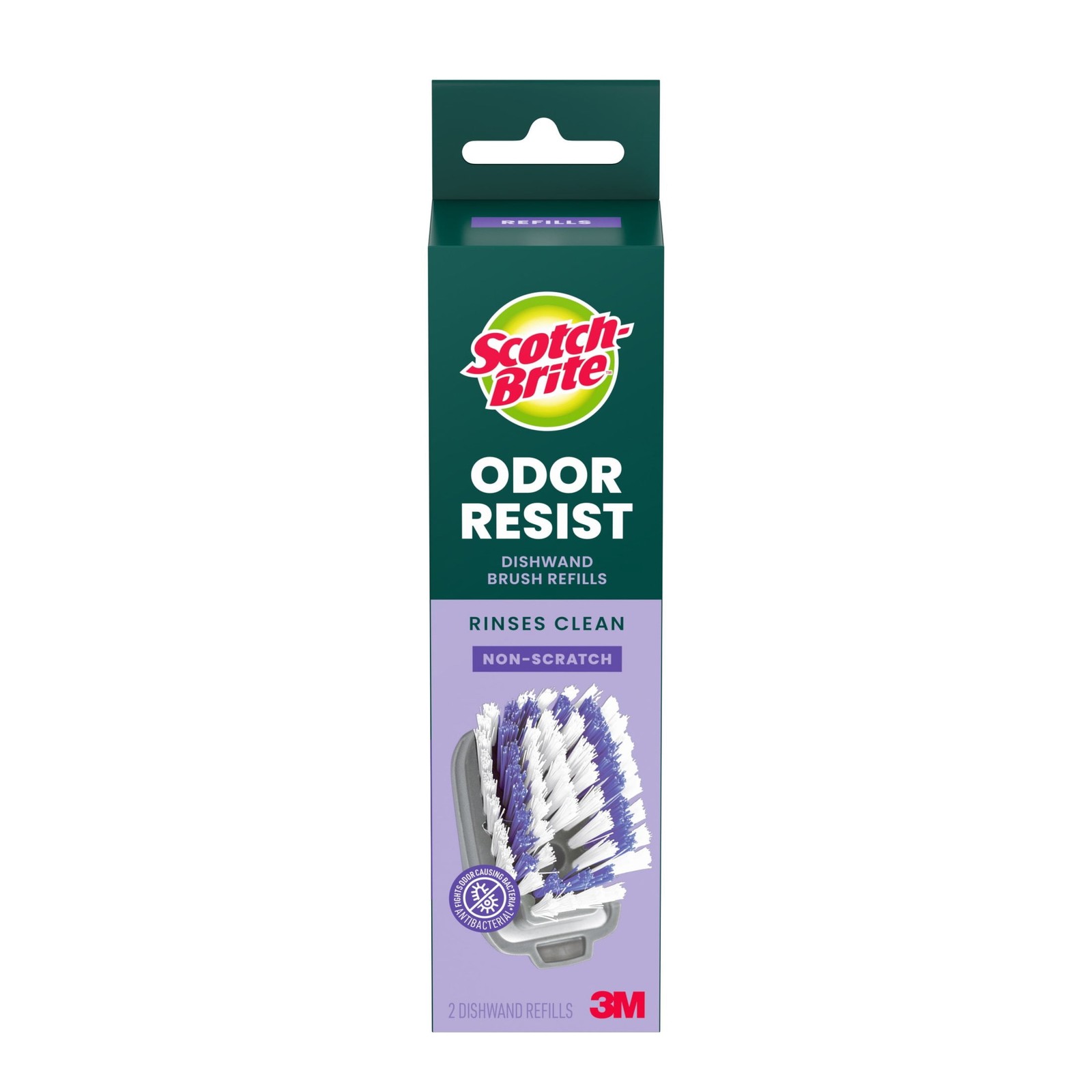 Odor-Resistant Soap Control Brush Refill Cartridges 2-Pack for Automatic