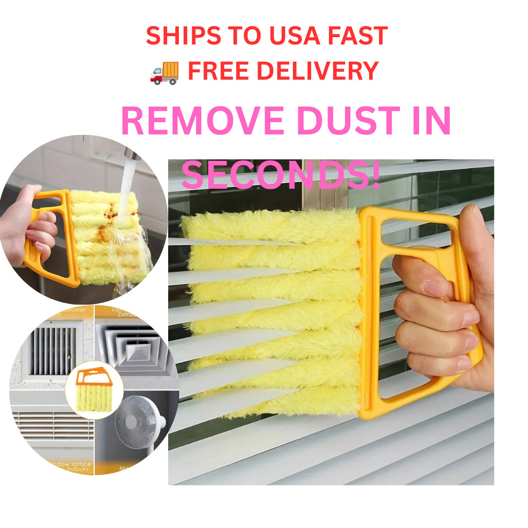 7 Slot Blinds Cleaning Brush Window Duster Air Vent Car Dust Remover Tool