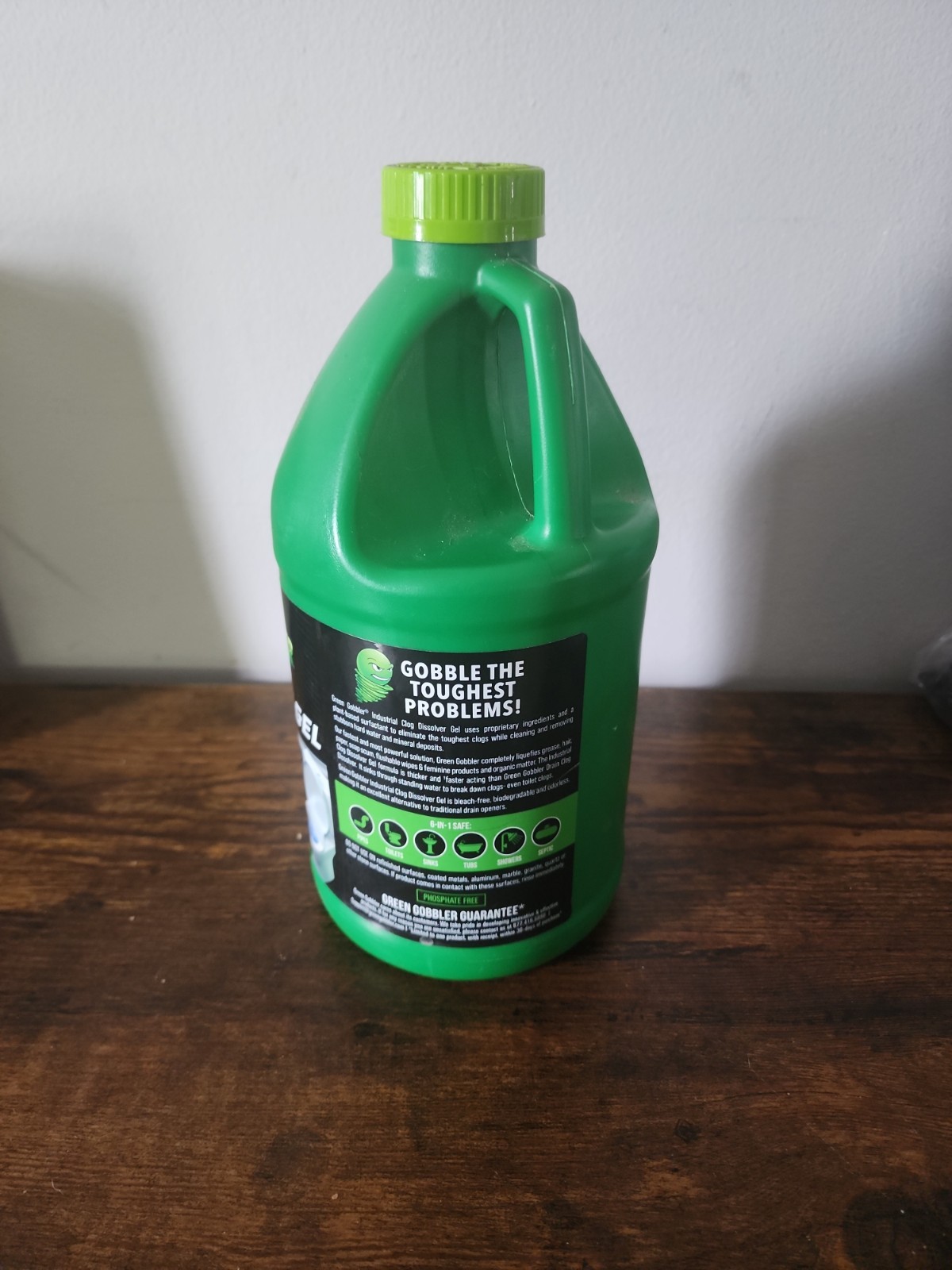 Green Gobbler Industrial Strength Gel Hair & Grease Drain Clog Remover 64oz