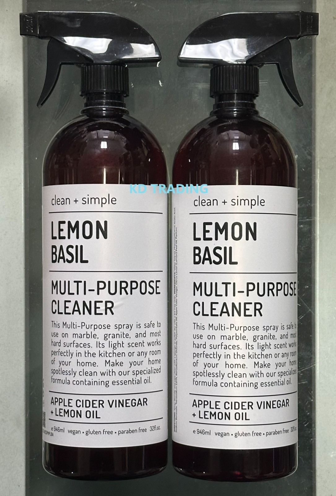 (2-Pk) CLEAN + SIMPLE ~ LEMON BASIL Kitchen Refresher Cleaner Odor Deodorizer