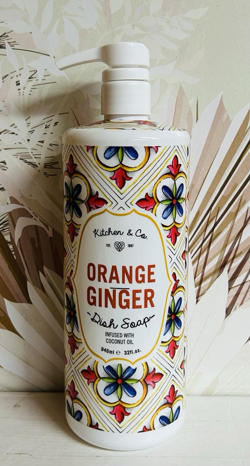 Orange Ginger Dish Soap with Coconut Oil 32 fl oz