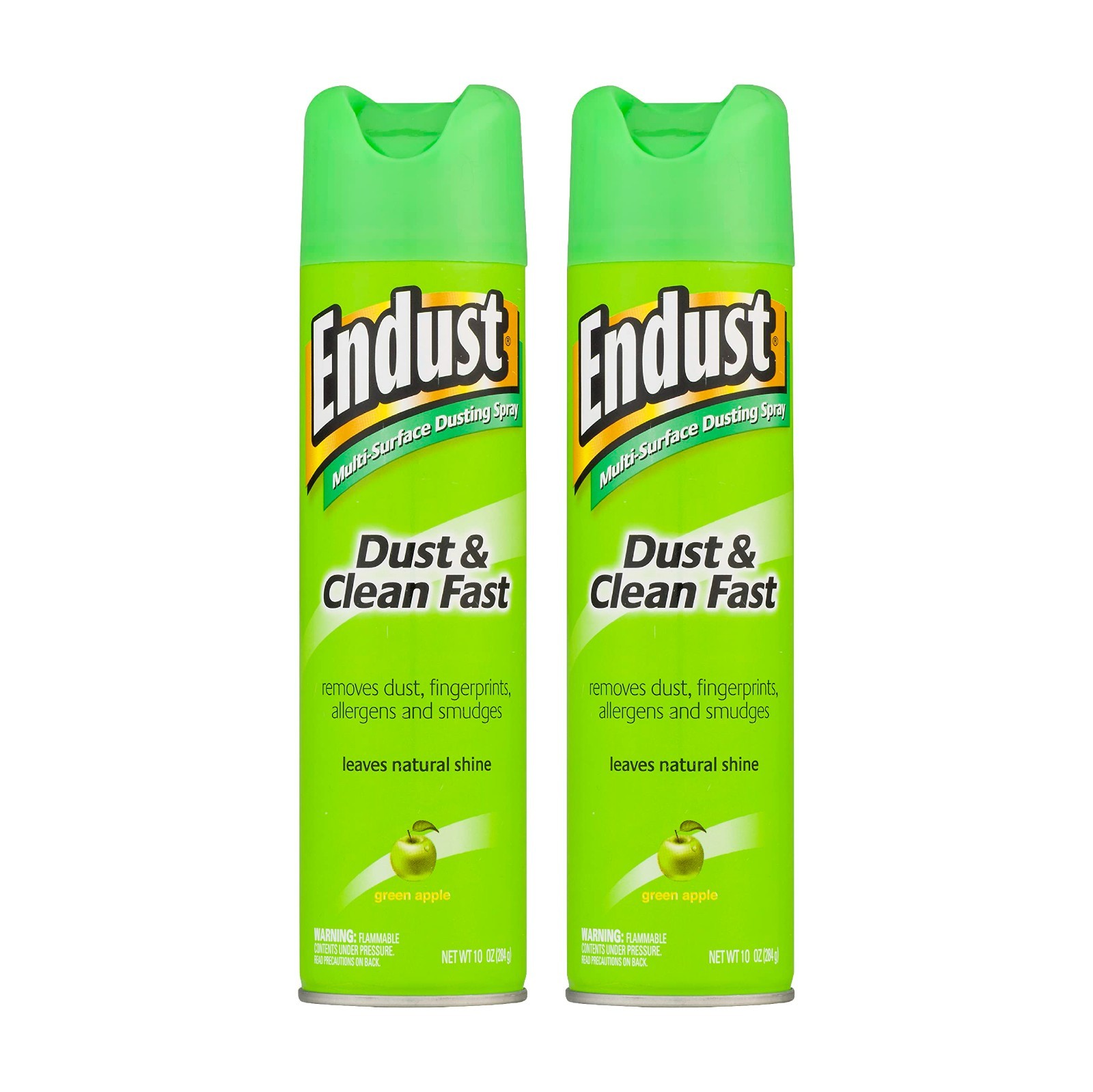 Multi-Surface Cleaning Spray, Green Apple Scent, 2 Pack – Dust & Shine Cleaner