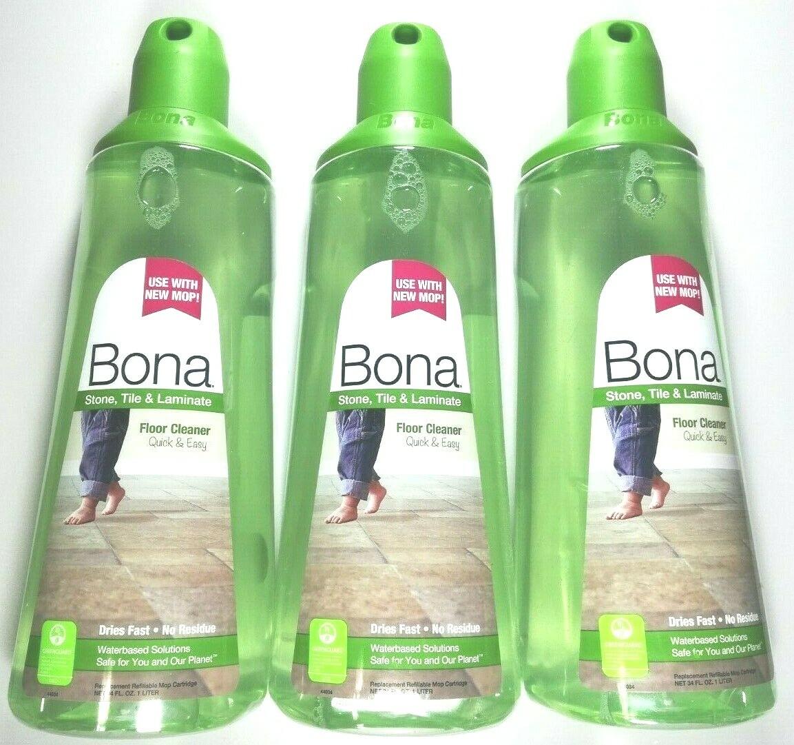 3 Pack – Bona Floor Cleaner Stone, Tile, Laminate 34 OZ / 1 Liter (x3)