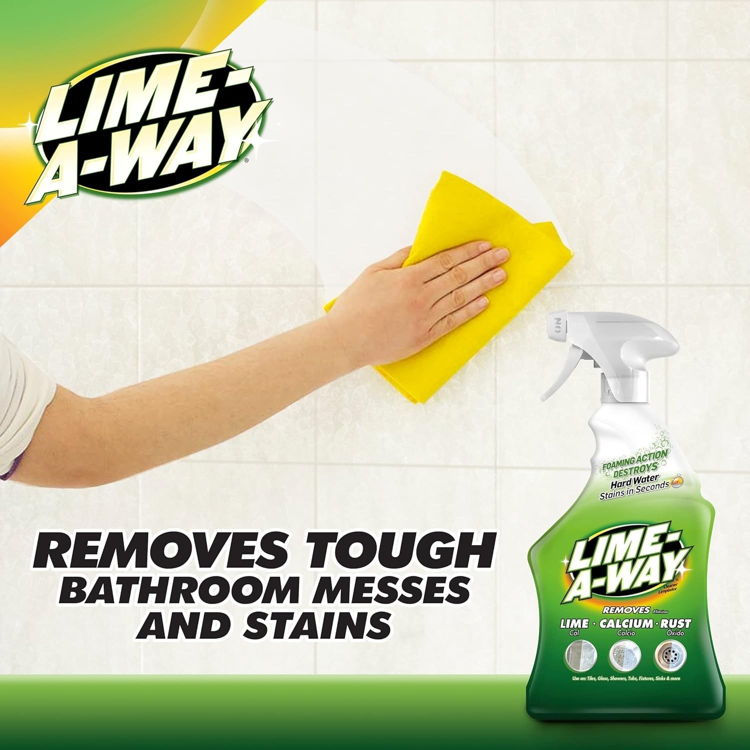 Natural Bathroom Cleaner 32 fl oz – Effortlessly Removes Lime, Calcium & Rust