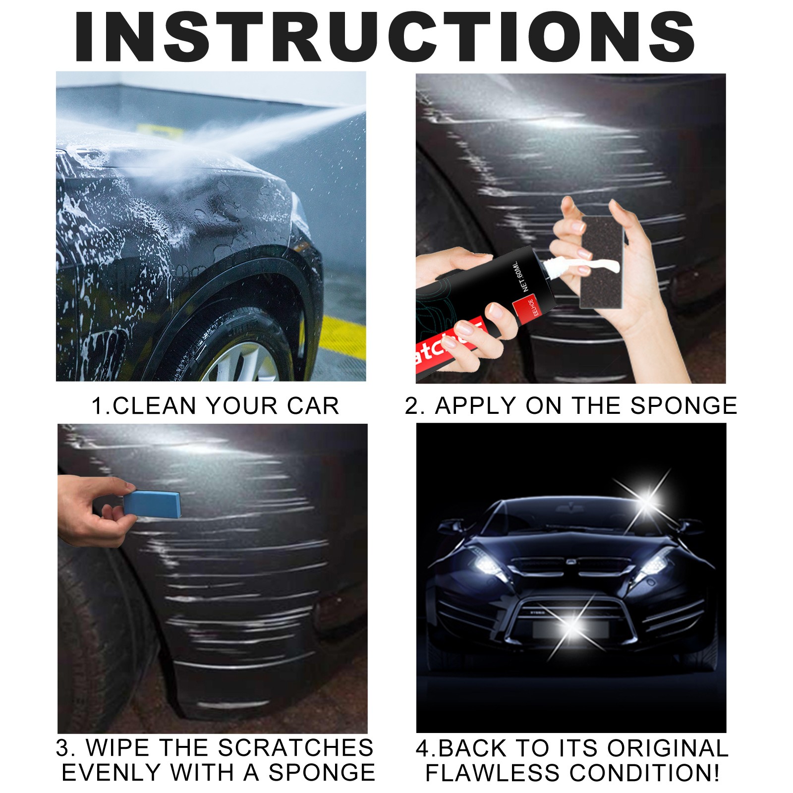 Decontamination Wax Scratches Remover – Paint Cleaning Repair Paste 🚗