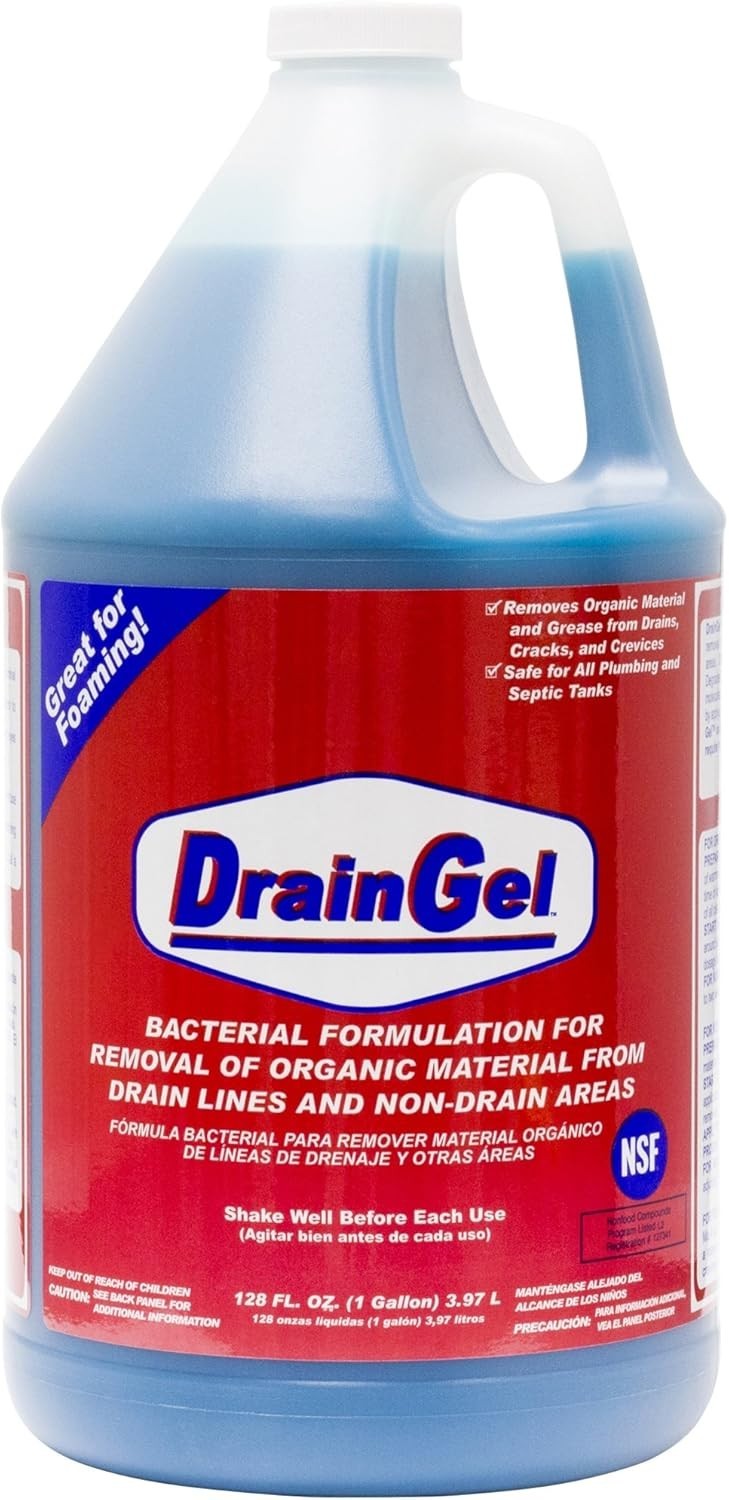 Organic Bioenzyme Drain Gel Cleaner 128oz – Powerful Plumbing System Protection