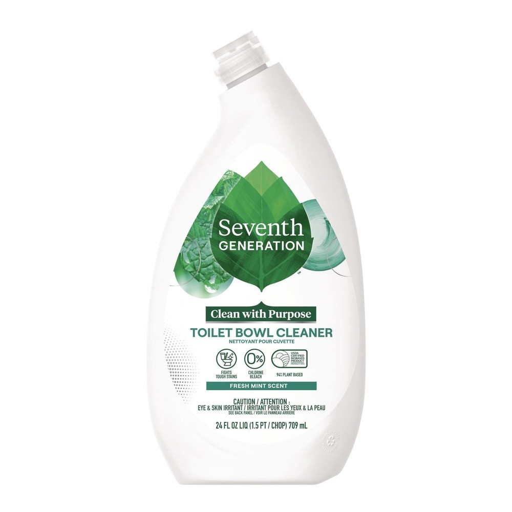 Seventh Generation 45166CT 24oz Bottle Toilet Bowl Cleaner – Fresh Mint 4/CT New
