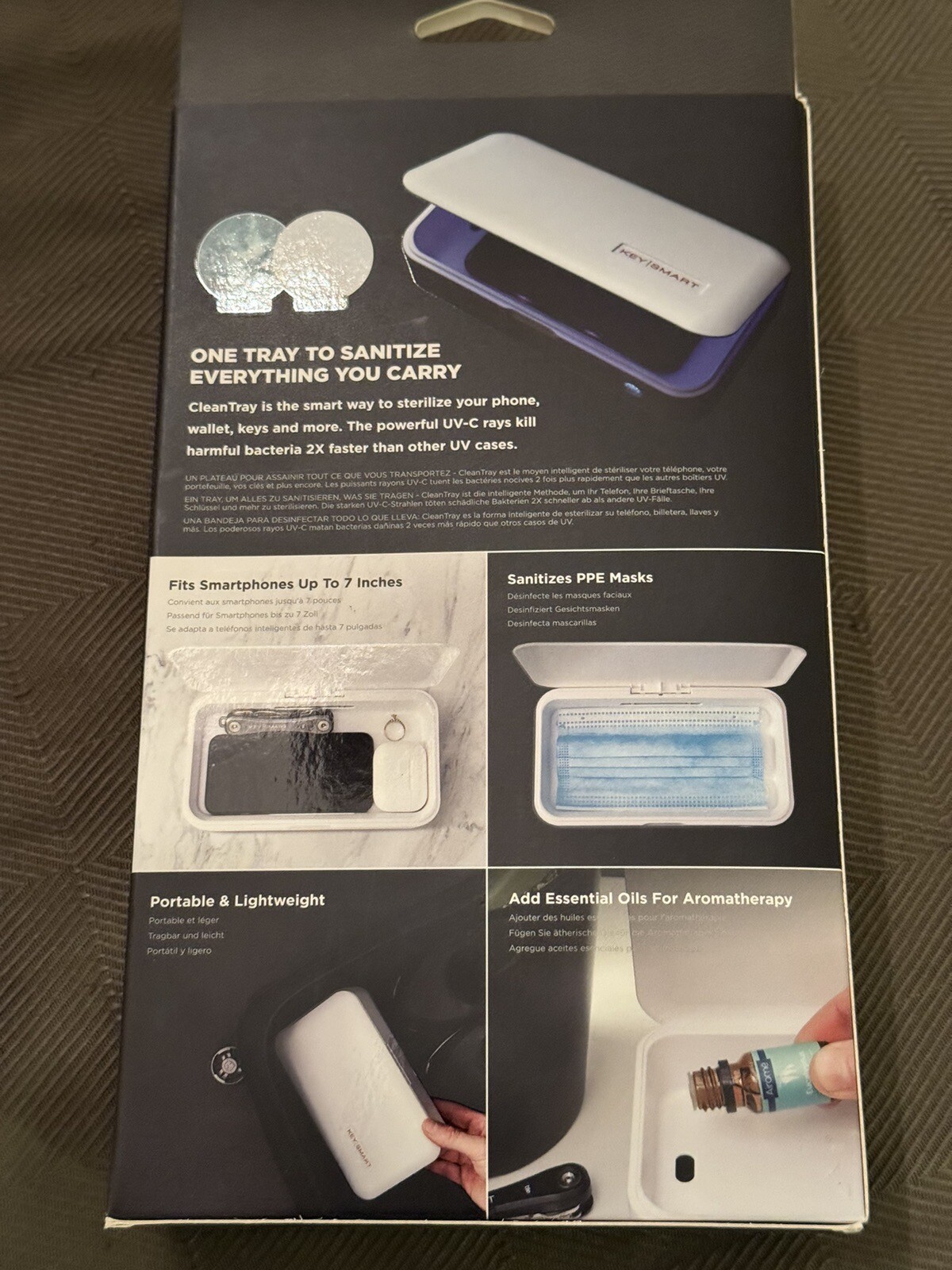 Keysmart CleanTray UV Light Sterilization Case Brand New NIB
