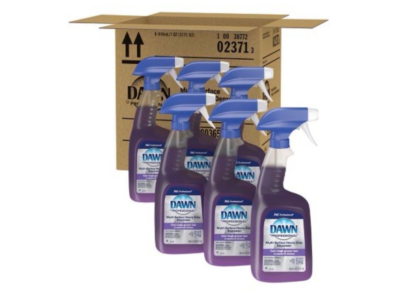 6 Dawn Professional Multi-Surface Heavy Duty Degreaser Spray Bottles, 32-Fl Oz