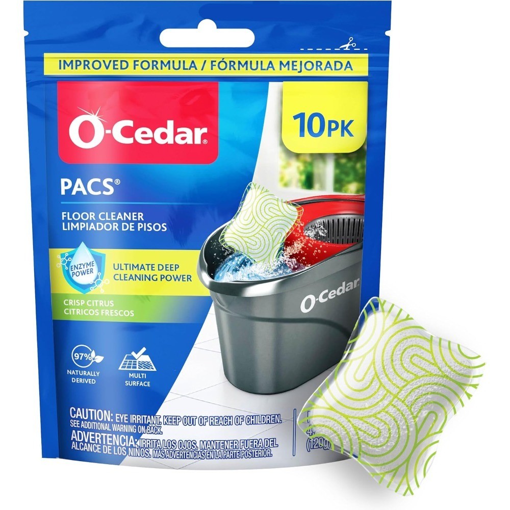 Hard Floor Cleaner Crisp Citrus Scent 10 Count Pack Naturally Derived