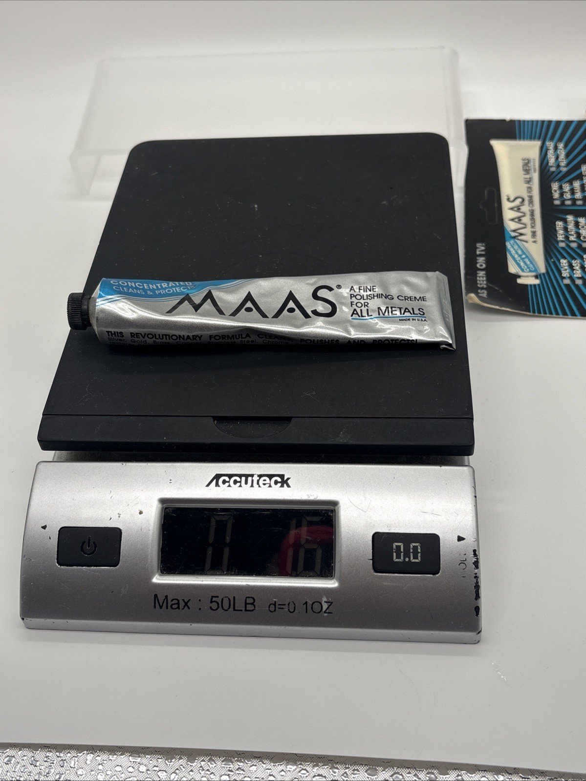 MAAS All Metals Polish Cream 2 Oz Tube 94% Full With Box
