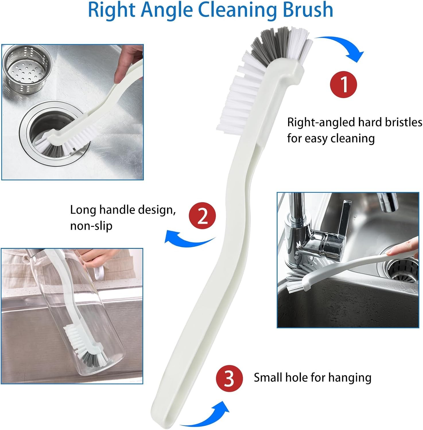 6 Pack Multipurpose Household Cleaning Set, Deep Cleaning Brush Set with