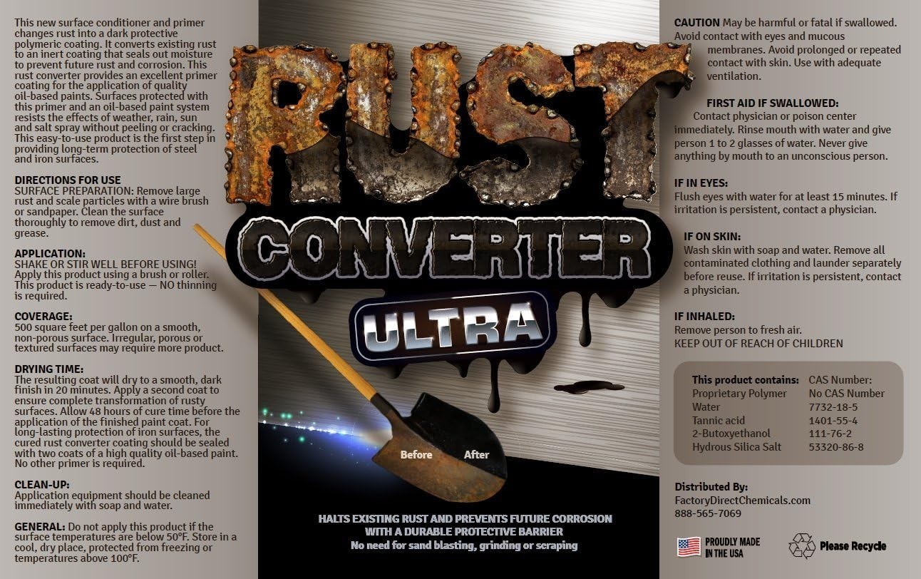 Rust Converter Ultra, Highly Effective Professional Grade Rust Repair Spray 1…