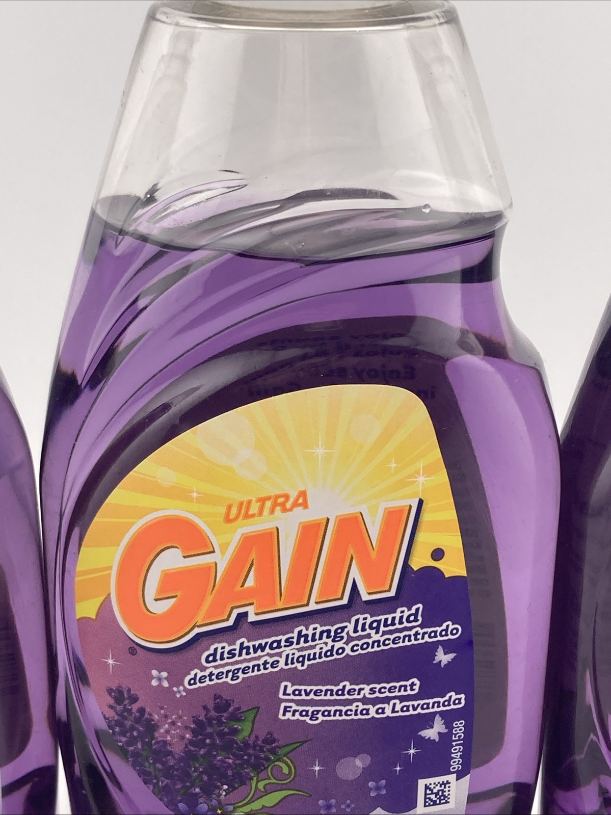 4) Ultra Gain Dishwashing Liquid Lavender Scent 11oz DISCONTINUED
