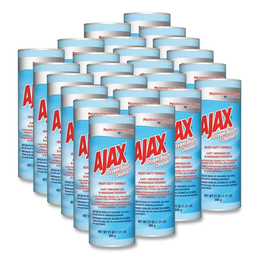 Ajax Oxygen Bleach Powder Cleanser 21 oz Canister Pack of 24 Bulk Wholesale Case