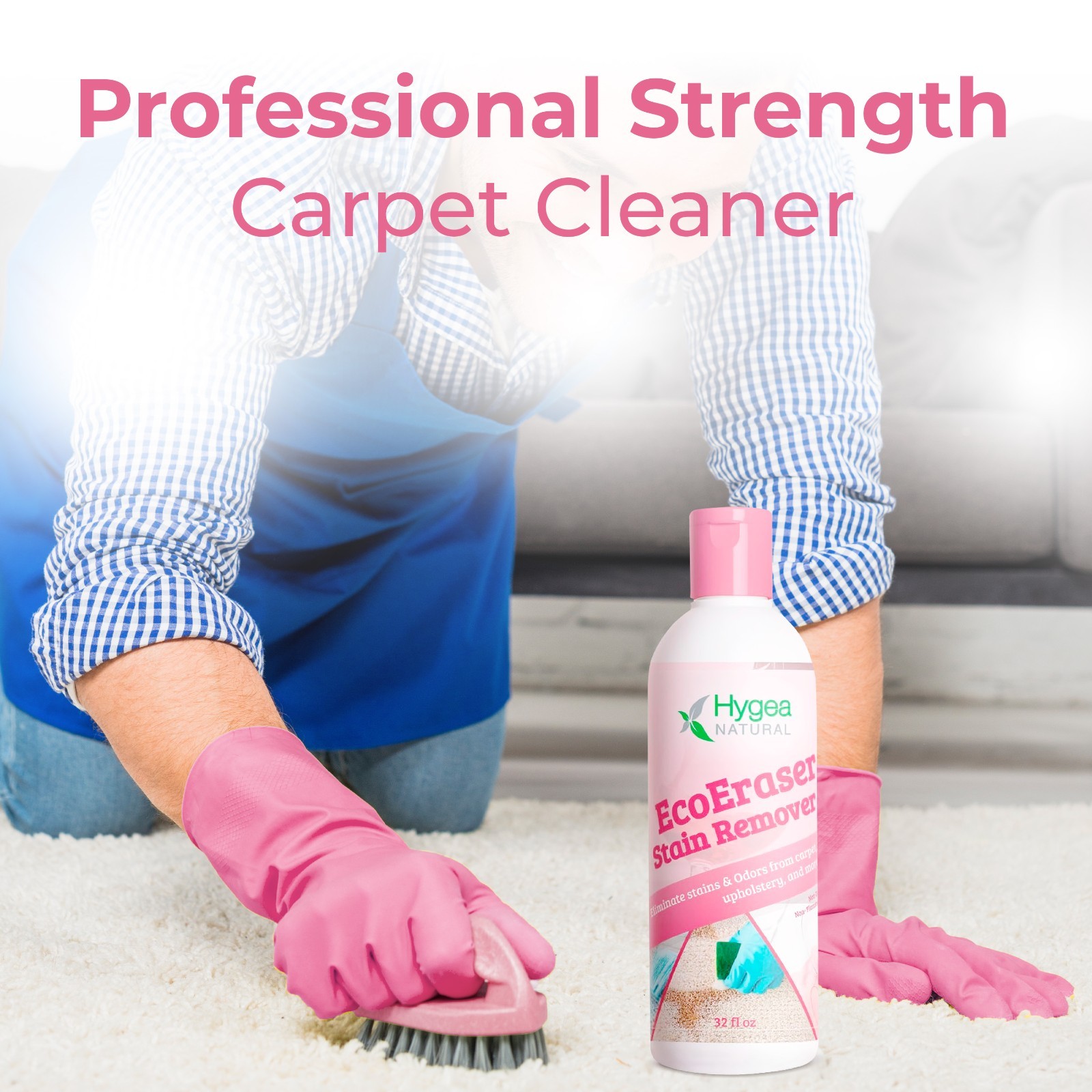 Hygea Natural EcoEraser, Stain and Odor remover 32oz, Non Toxic Ingredients
