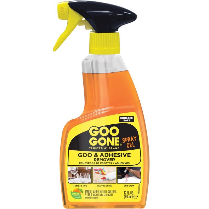 Goo Gone 2096 Drip Free Strength Adhesive Remover Spray Gel 12 oz. (Pack of 6)