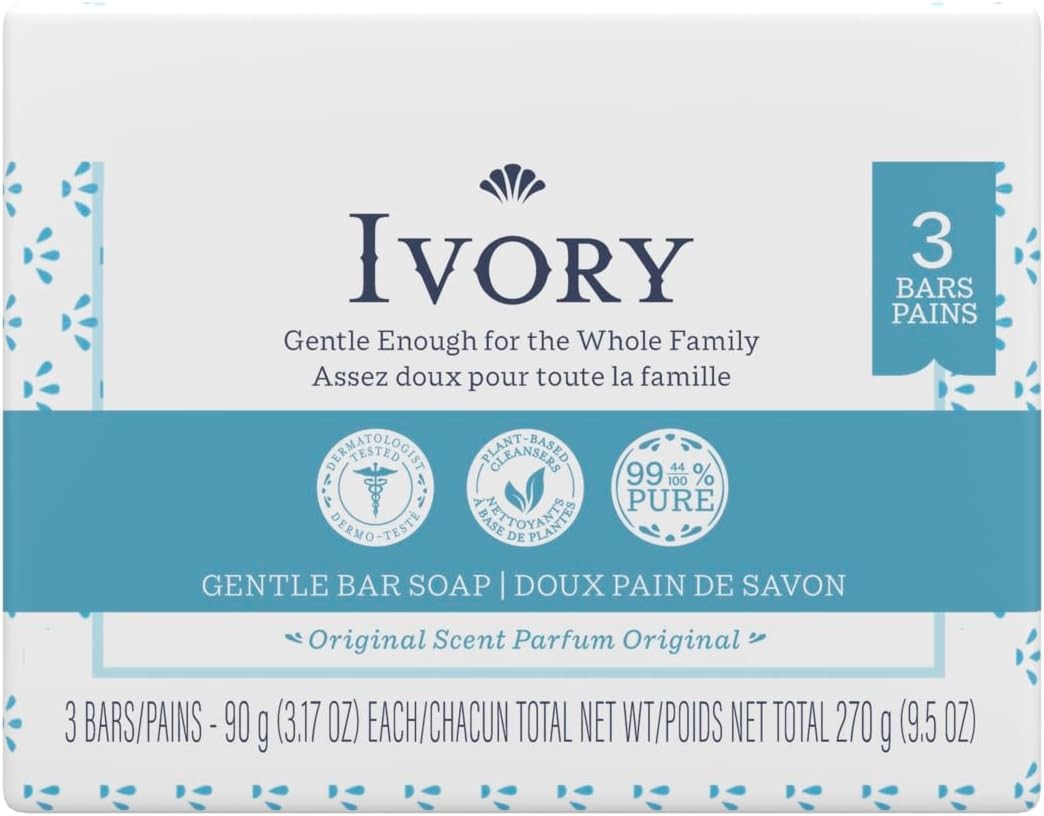 Ivory Soap Personal Bar 3.1 Ounce, Pack of 3