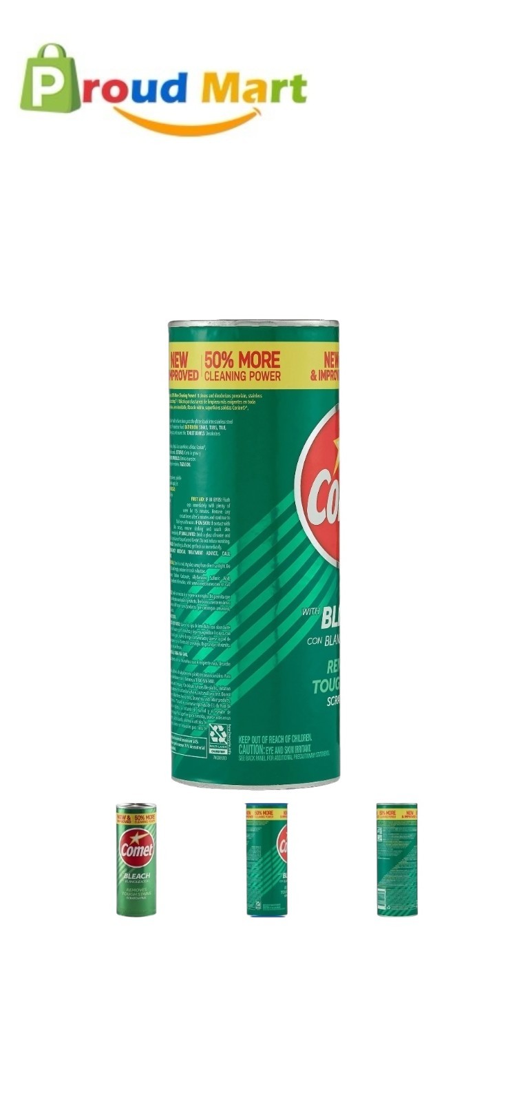 Lot of 12 Comet with Bleach Powder Cleaner All Purposes Stain Remover 21 oz Each