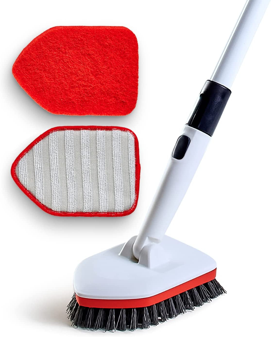 Shower Scrubber 3 in 1 Extendable Long Handle 58″ Cleaning Brush – Non Scratch S