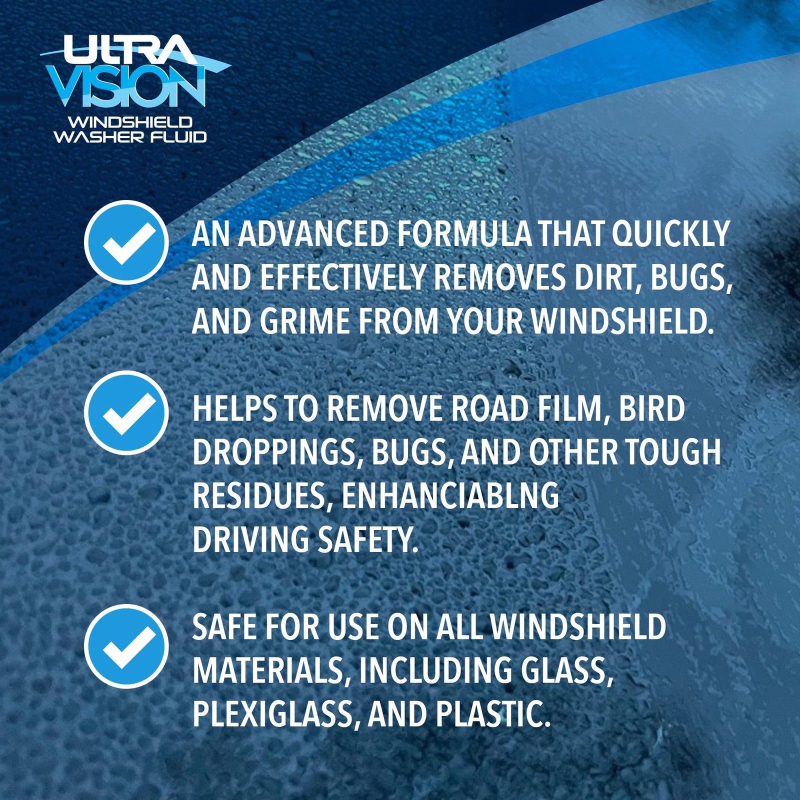 Ultravision Windshield Washer Fluid Advanced Formula For Car Windshield Wiper Fl