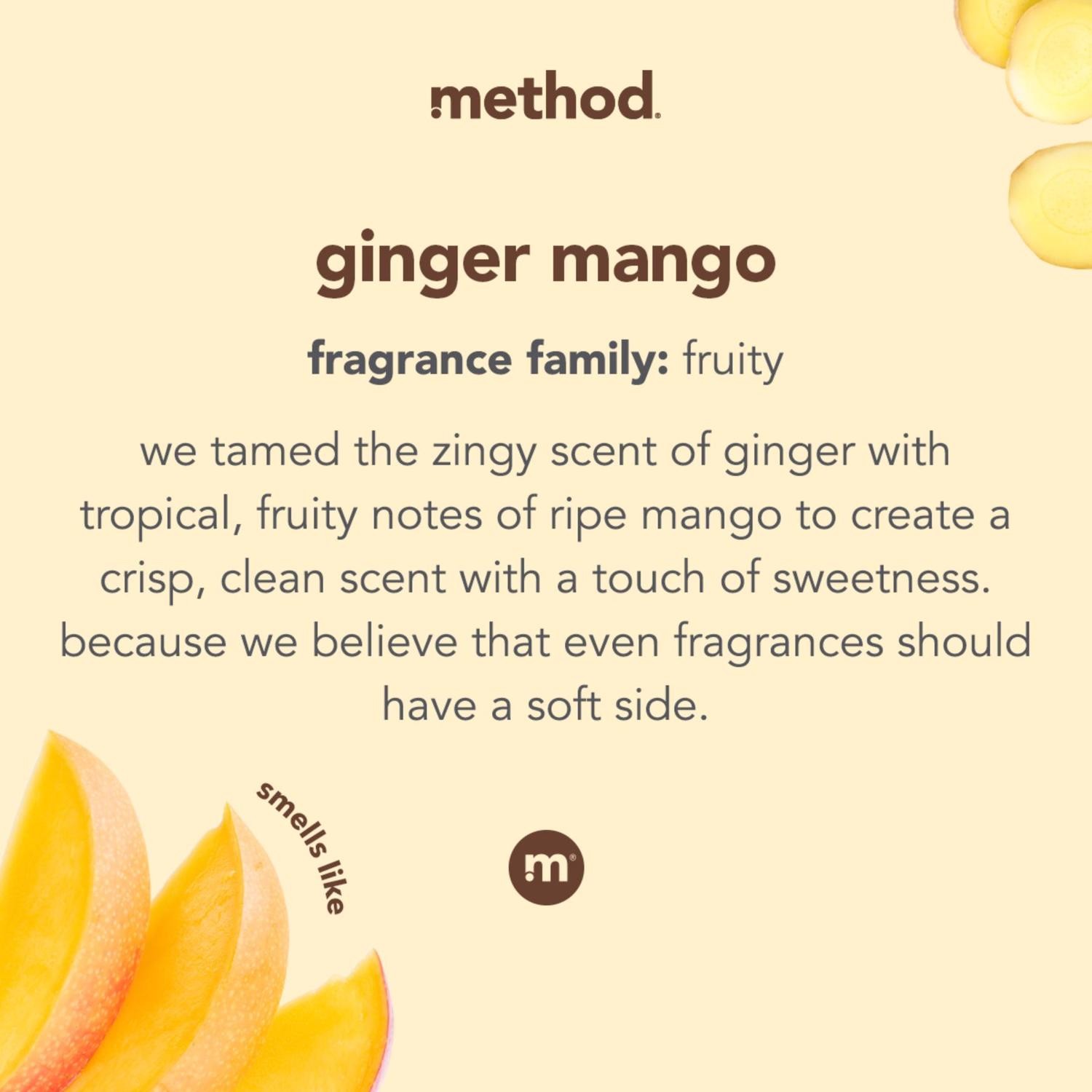 Method 14905 Ginger Mango Scent Laundry Detergent Liquid 53.5 oz. (Pack of 4)