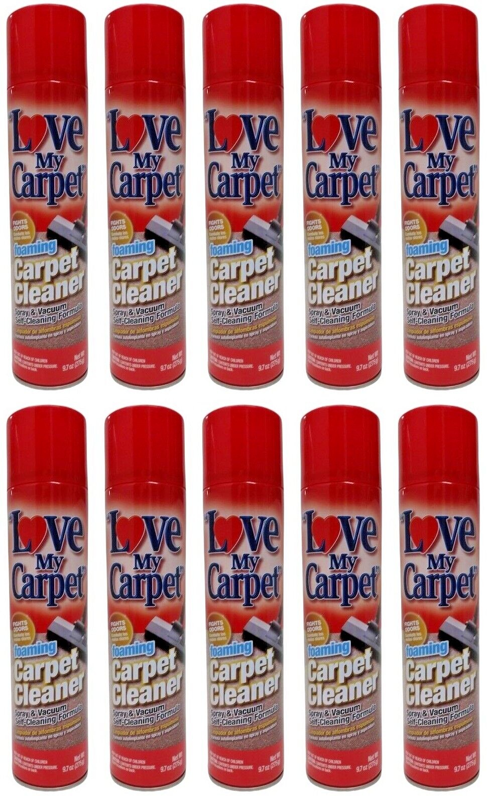 ( LOT 10 ) Love My. Carpet Foaming Cleaner, Fights Odor, Spray & Vacuum 9.7 OzEa