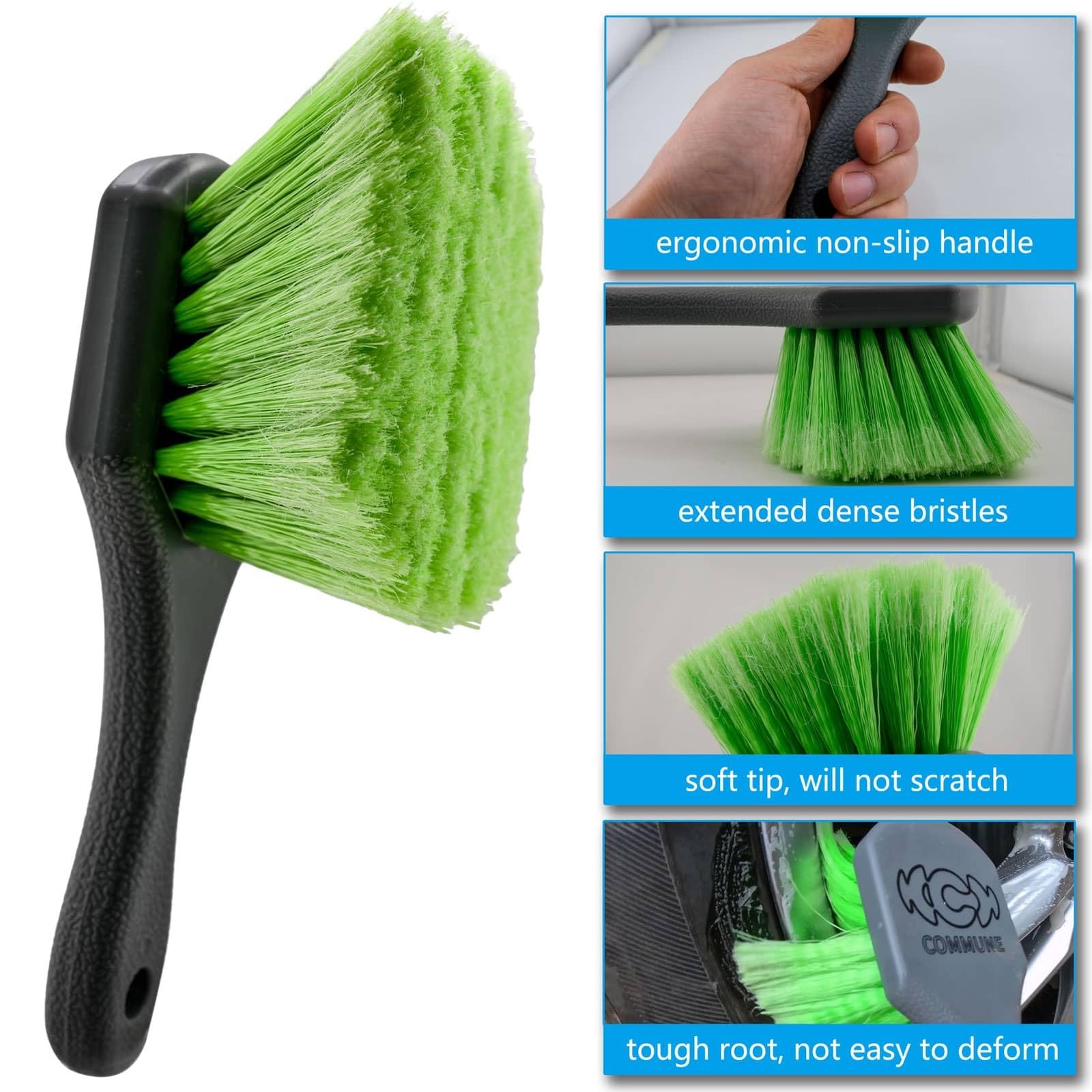 Car Rim Wheel & Tire Brush Set Dirt Removal Bristles Auto Truck SUV RV Wash