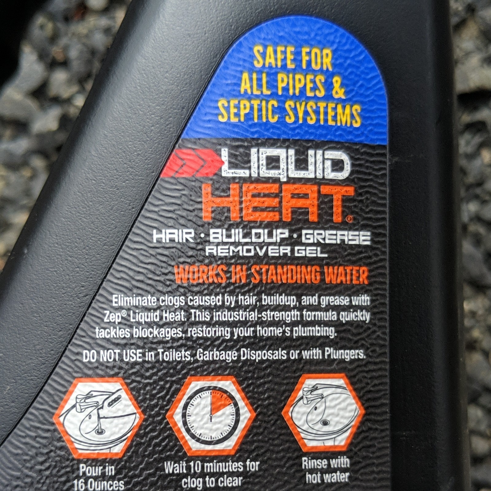 Zep Liquid Heat Gel Industrial Drain Opener