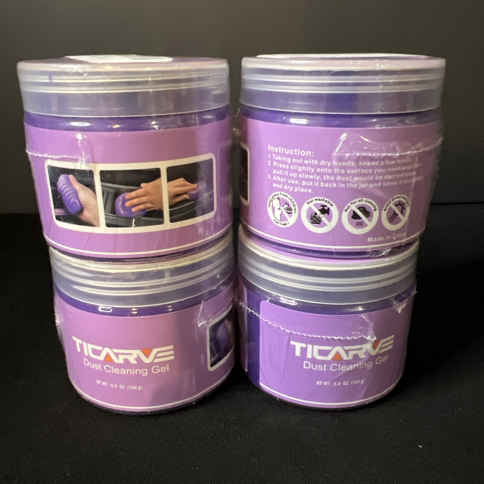 TICARVE Cleaning Gel for Car Detailing Putty Car Vent- Purple LOT OF 4 –