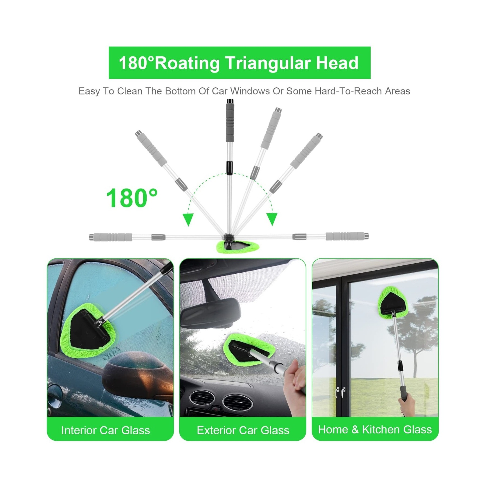 X XINDELL Car Window Cleaner – 24Inch Windshield Cleaning Tool with Spray Bot…